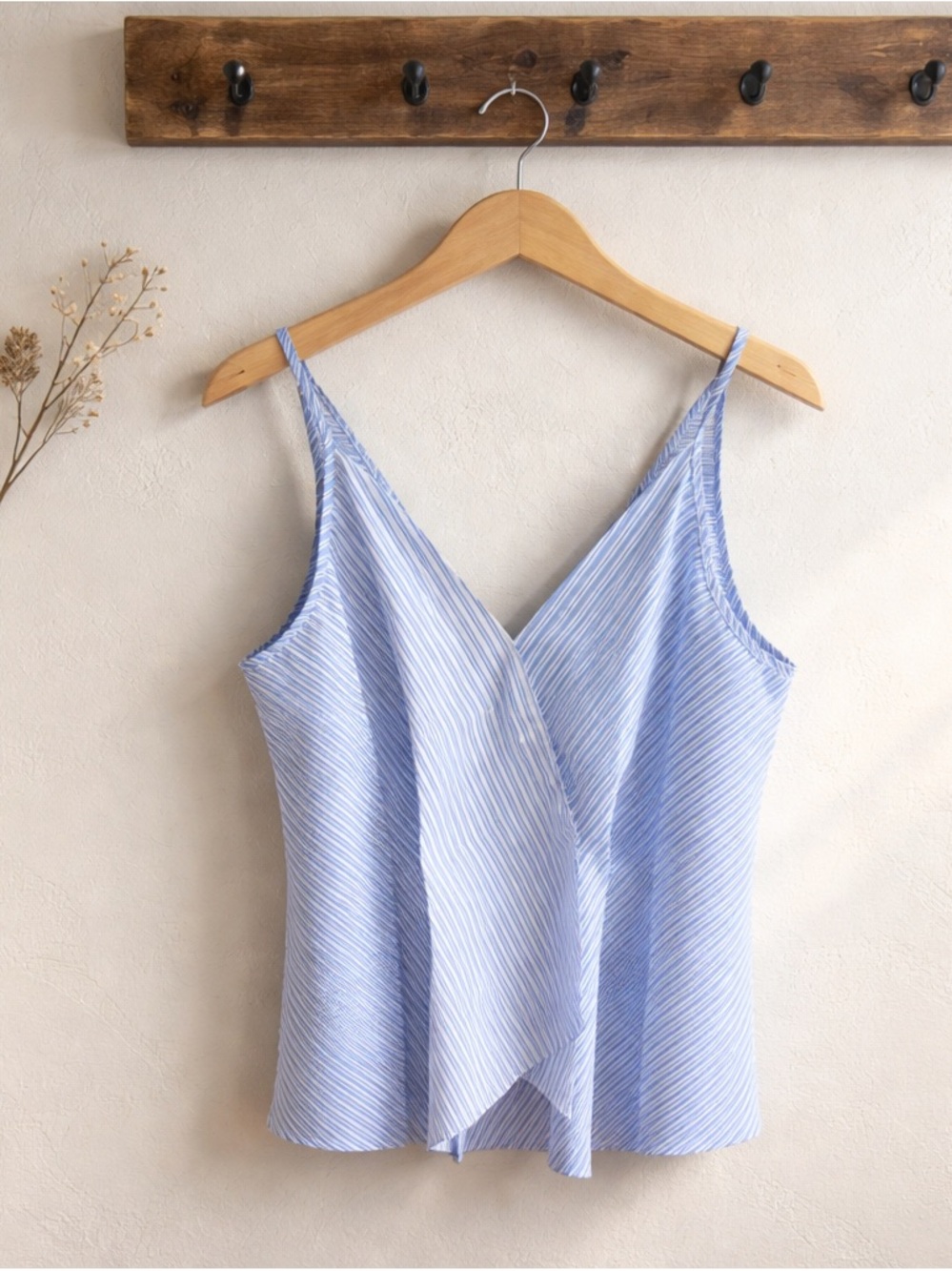 Pinch  brand Light Blue Striped Wrap Front Cami Top